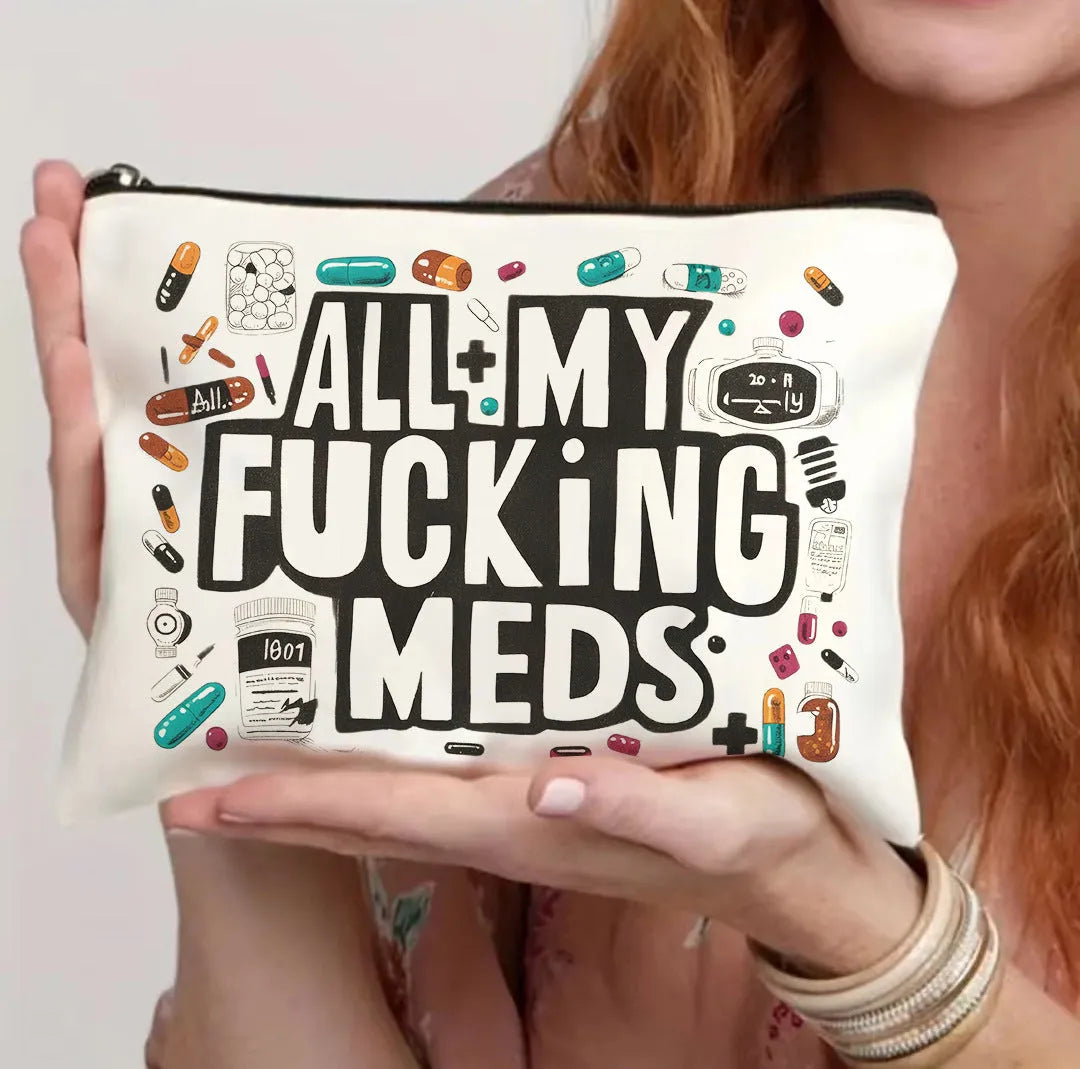 Canvas zip cosmetic bag with polyester interior in one of five colour options