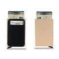 Aluminium alloy metal credit card holder with frosted finish in multiple colour options