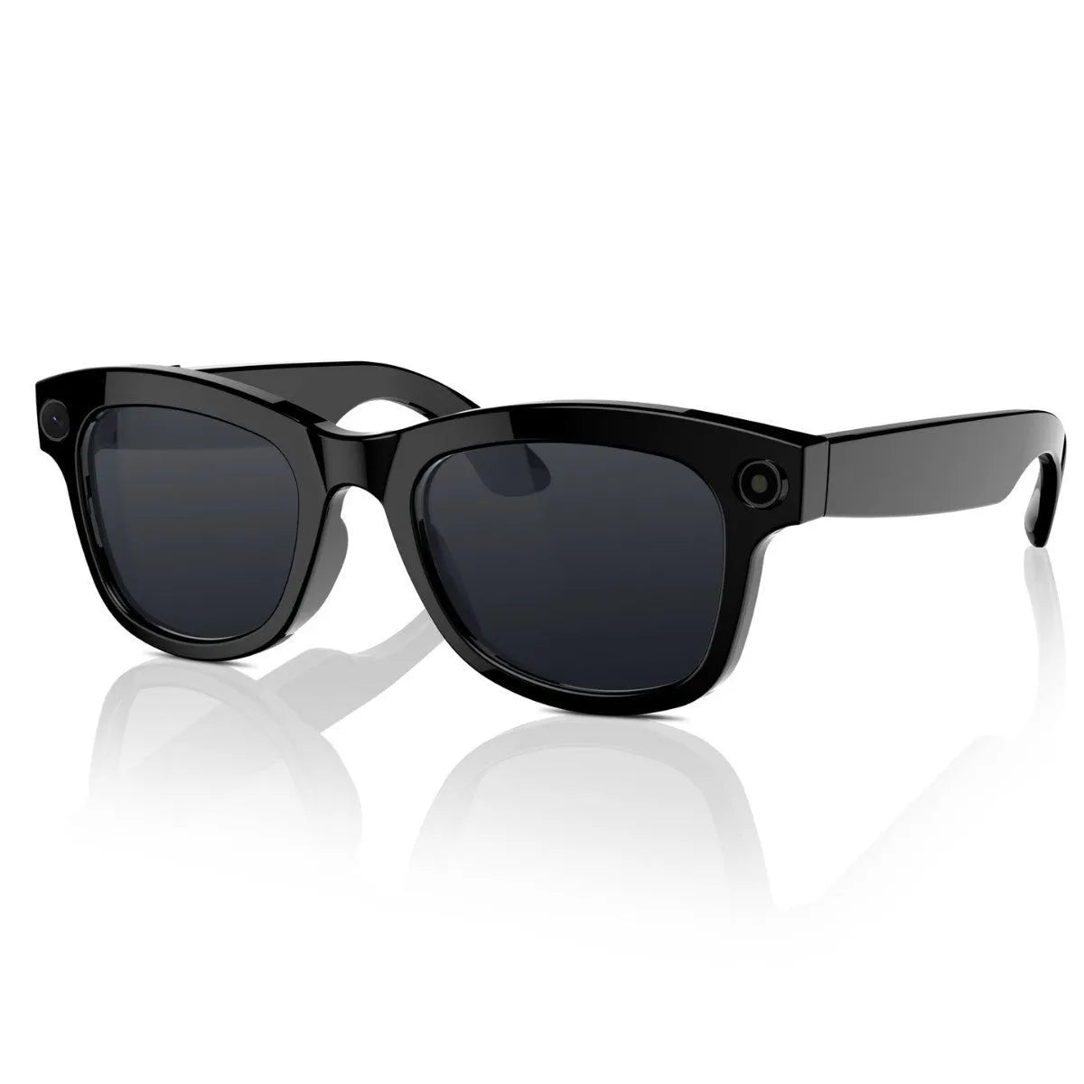 AI translation smart glasses with camera and black lens option