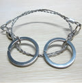 Stainless steel survival wire saw with thumb rings for outdoor cutting