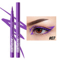 Matte anti-smudge liquid eyeliner in twelve colours including white gold purple brown blue iron grey 1.5ml