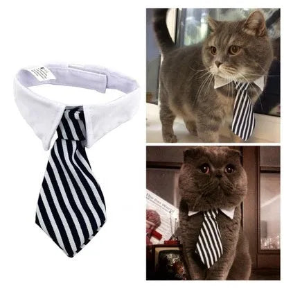 Cloth pet bow tie with cartoon print in twelve colours and two sizes 31cm and 38cm