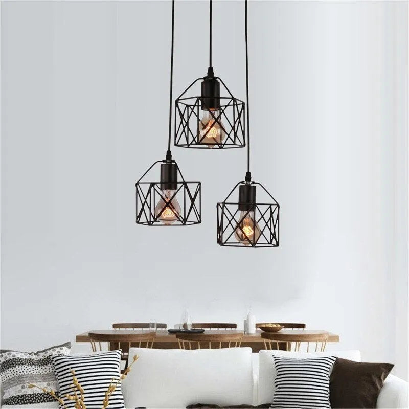 American country decorative LED light with iron shade measuring 150mm by 140mm