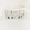 88 key piano keyboard stickers with staff notation and colour-coded note bars on white card