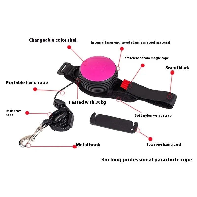 Pet Holding Hands brand automatic retractable dog lead in six colour options on a 3 metre nylon strap.