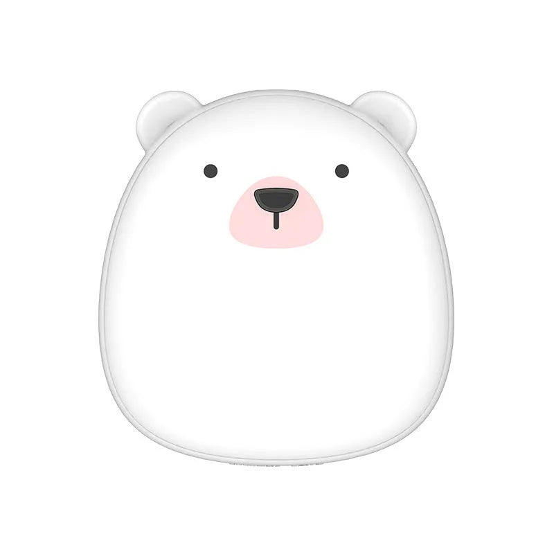 Cartoon penguin polar bear design USB rechargeable electric hand warmer showing front view