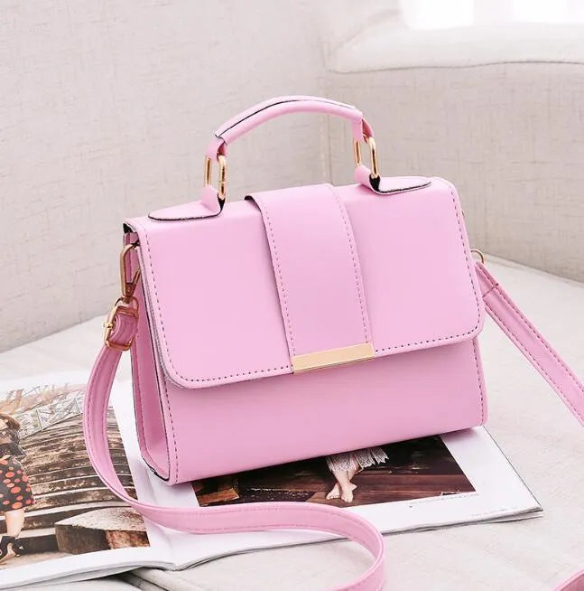Fashion woman handbag PU soft shoulder bag in Black colour with polyester lining