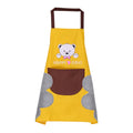 Korean-style sleeveless kitchen apron in waterproof fabric and coral velvet