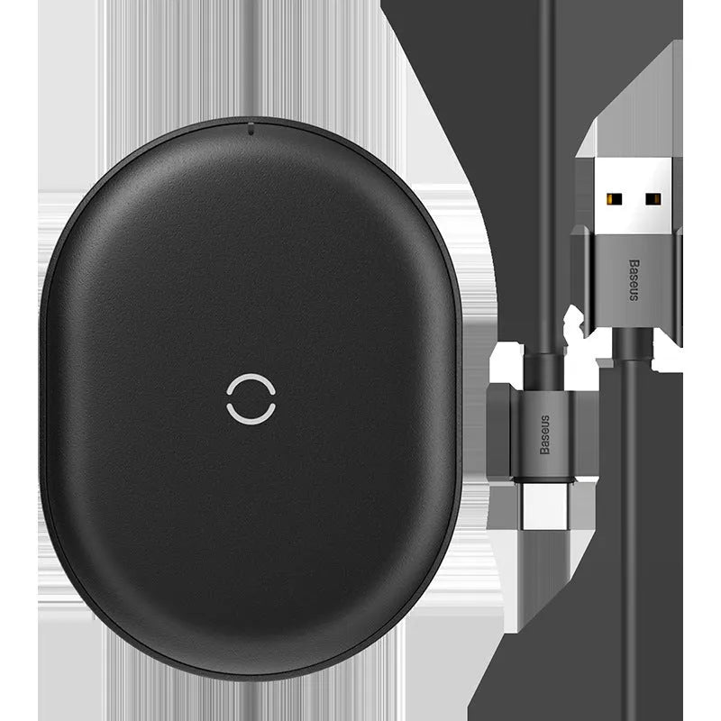 Baseus Rough 15W wireless charging pad in black or white with USB-C connection