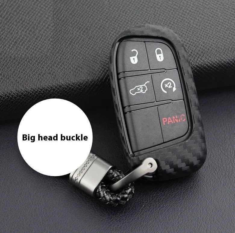Silicone car key case for Dodge Chrysler Fiat remote keys with buckle or plain options