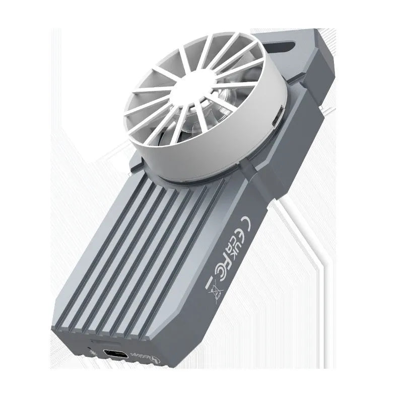 Silver aluminium USB4 external hard drive enclosure for NVMe M.2 SSDs