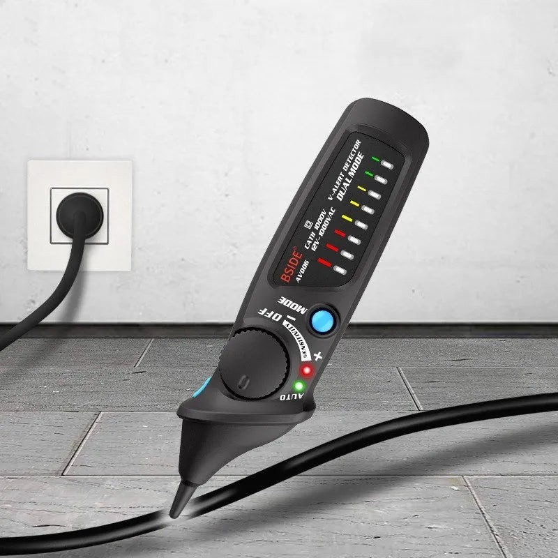 Round head smart sensor test pencil for high voltage electrical testing with voltage detection capabilities