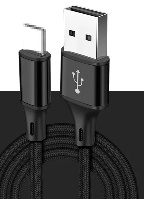 2 metre USB TYPE C charging cable for mobile phones in multiple colours