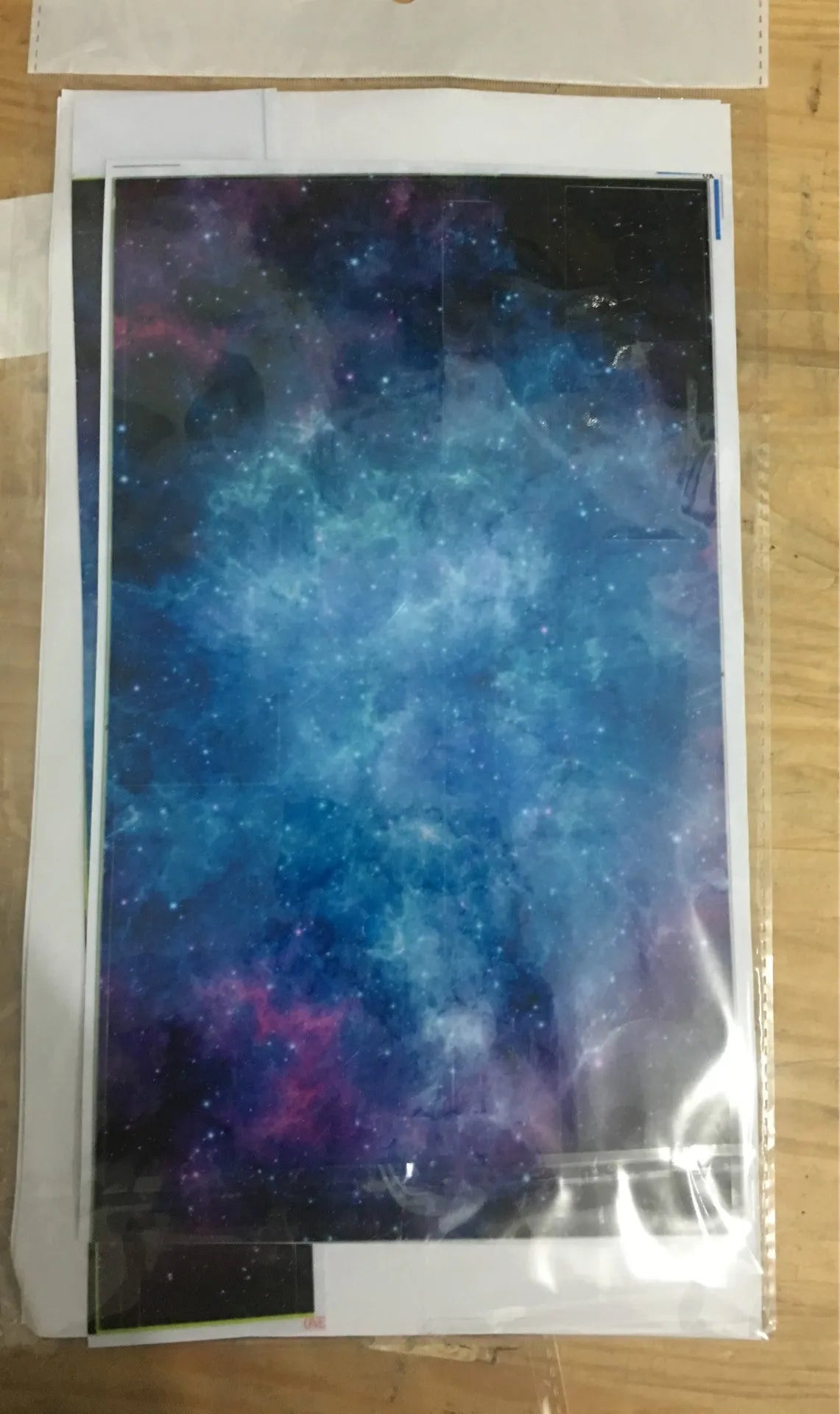Blue matte finish Xbox One console skin sticker with 5 pieces shown