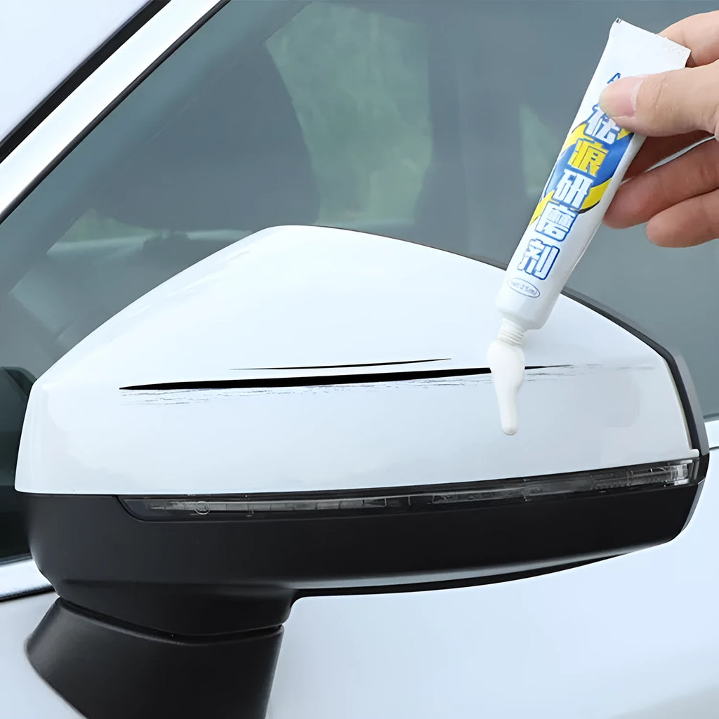 Automotive scratch repair kit with paint pen, wax, sandpaper and sponge for car touch-ups