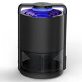 Black intelligent mosquito killer lamp with ABS housing, 13x14x20.6cm, on a table