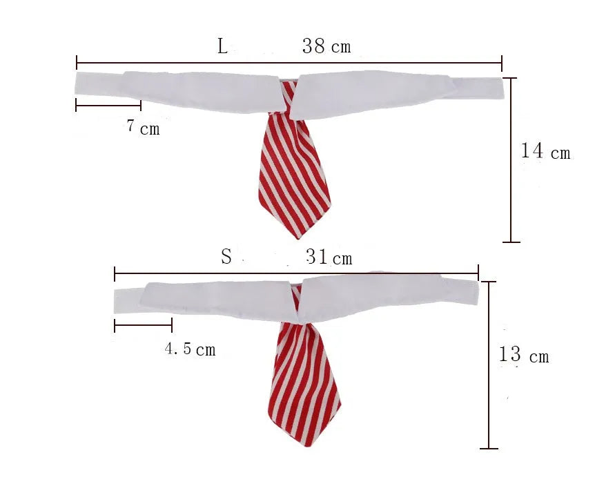 Cloth pet bow tie with cartoon print in twelve colours and two sizes 31cm and 38cm