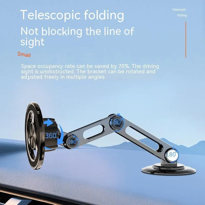 All-metal magnetic car phone holder with magnetic rings available in black silver gold rose gold colours