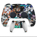 PS5 controller protective skin sticker set with anti-scratch micro frosted PVC material.