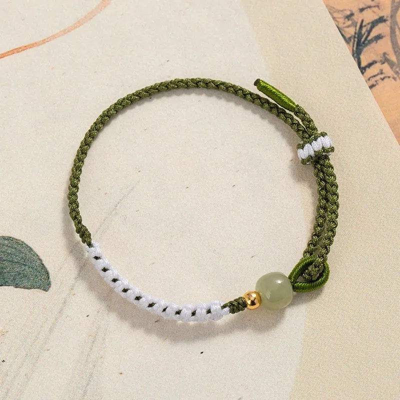 Women's national tide cord bracelet with electroplated details and adjustable carrying strap design