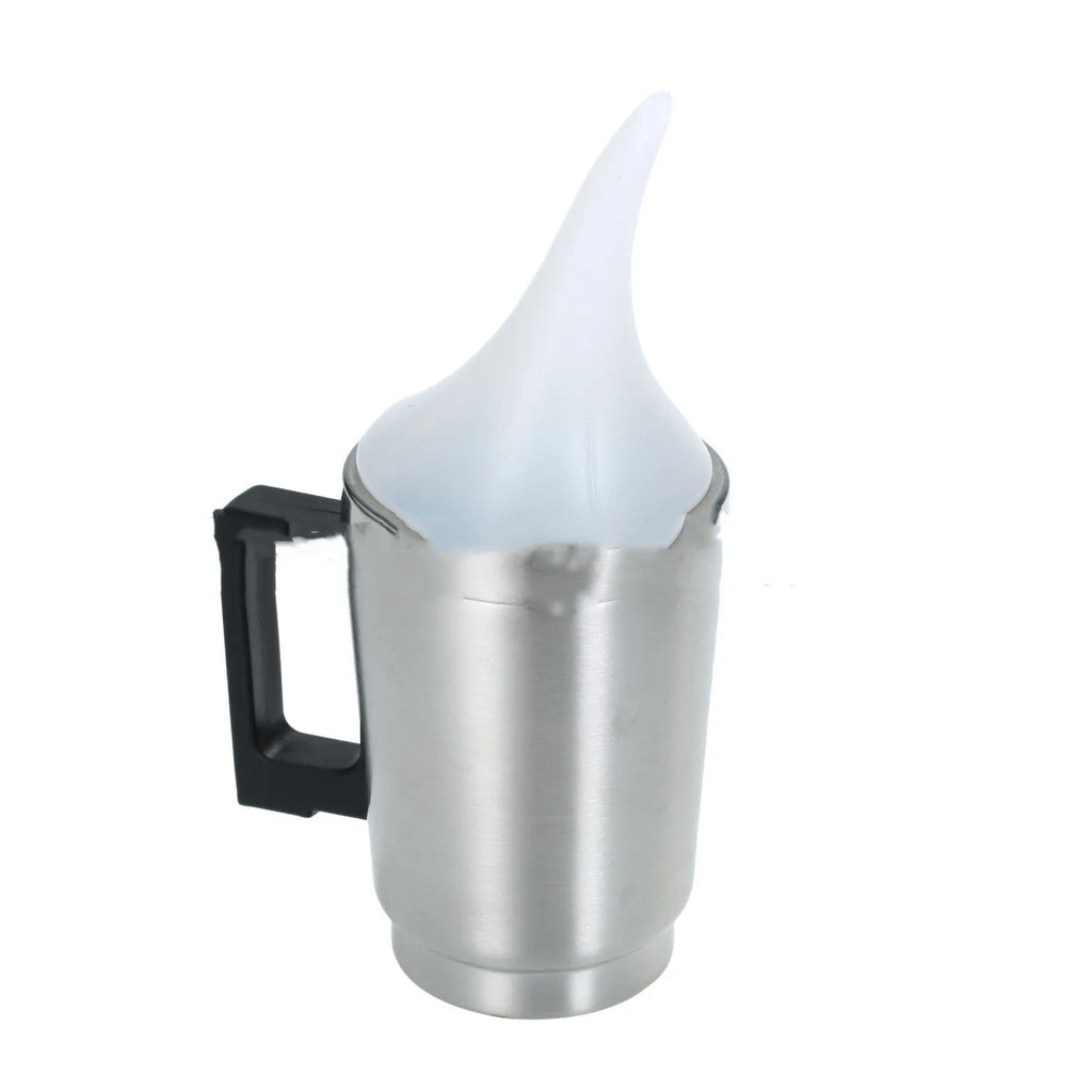 Automobile headlamp repair kit showing stainless steel cups with elbow and funnel covers alongside GB/US and European power adapters