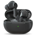 Black and white Pro4 Bluetooth headset with charging case on a table.