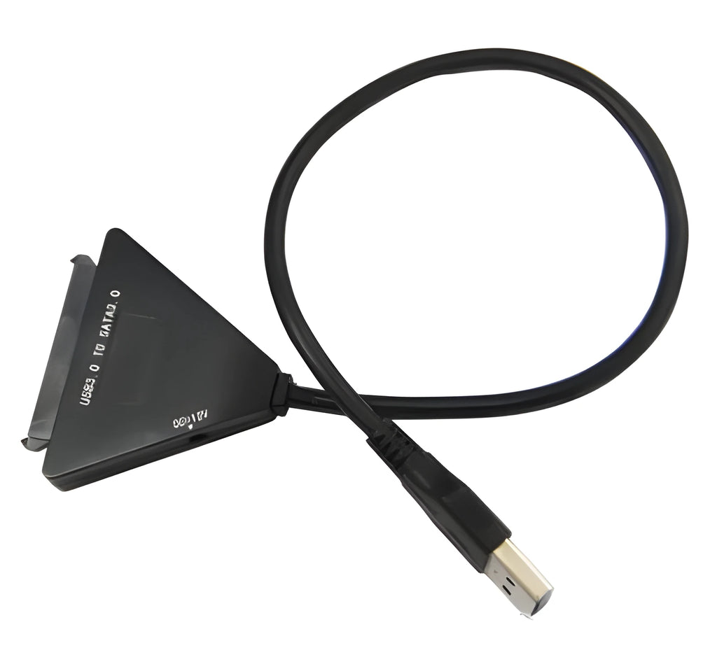 Black USB3.0 to SATA 7+15 pin adapter cable for connecting hard drives externally to computers
