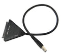 Black USB3.0 to SATA 7+15 pin adapter cable for connecting hard drives externally to computers