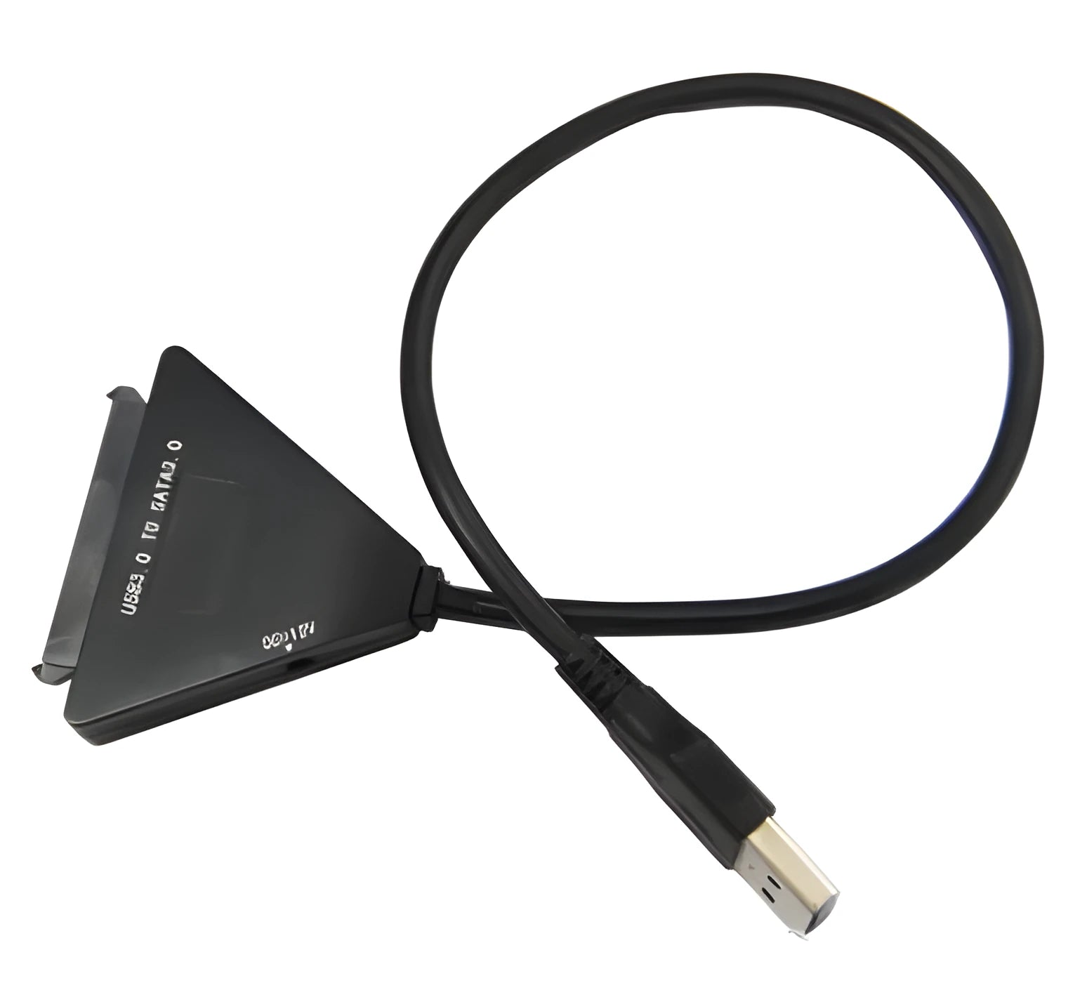 Black USB3.0 to SATA 7+15 pin adapter cable for connecting hard drives externally to computers