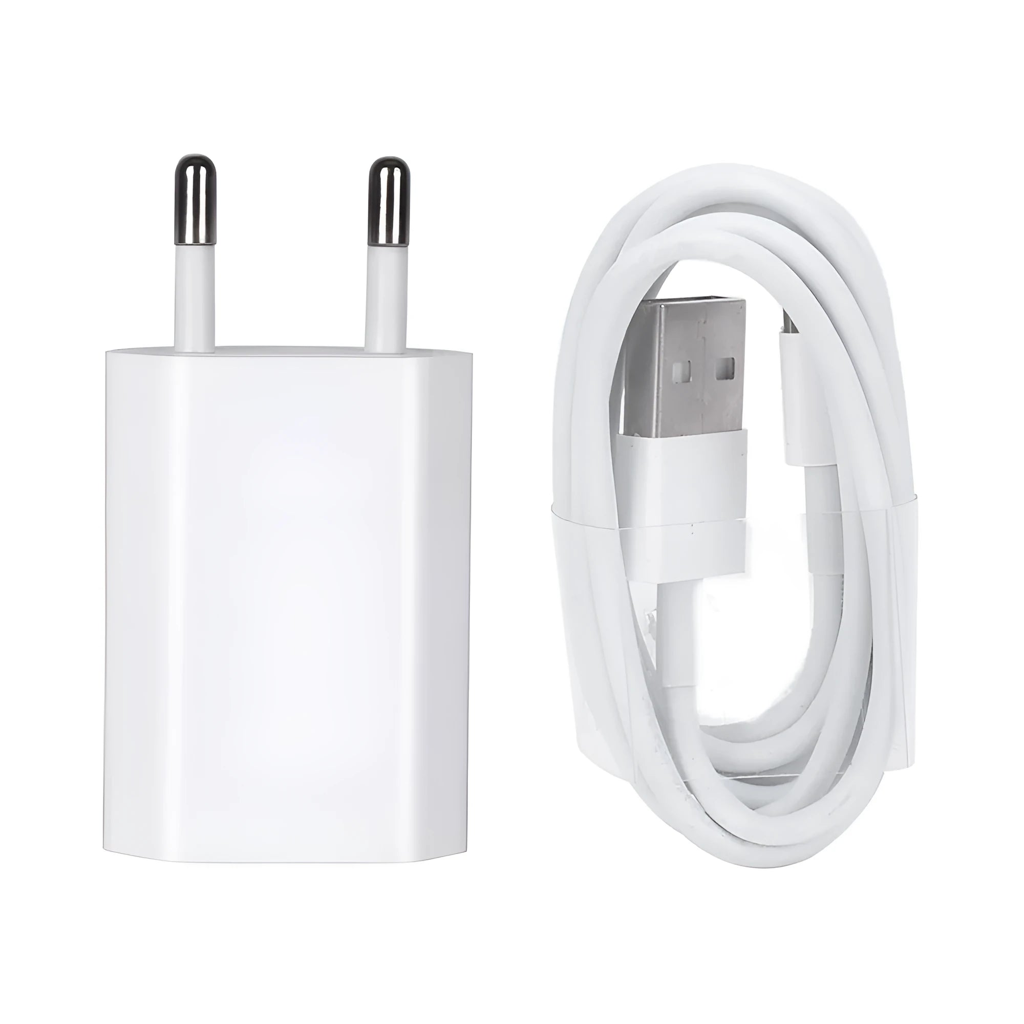 5V 2A USB travel charger and cable compatible with iPhone and iPad models