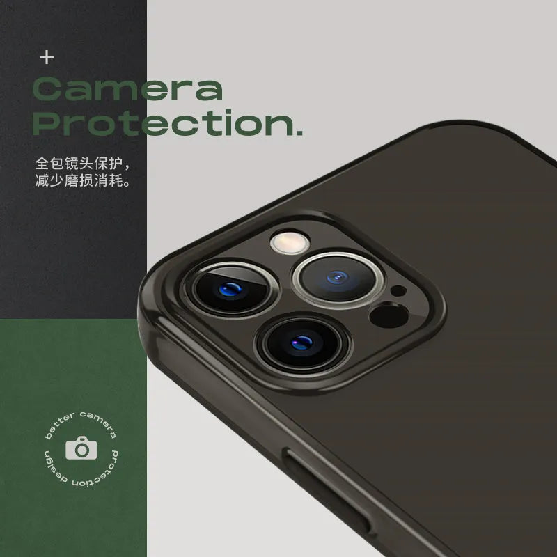 Black TPU anti-drop soft case for iPhone, showing front and back views with Mars Ticket graphic design.