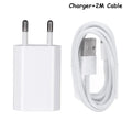 5V 2A USB travel charger and cable compatible with iPhone and iPad models