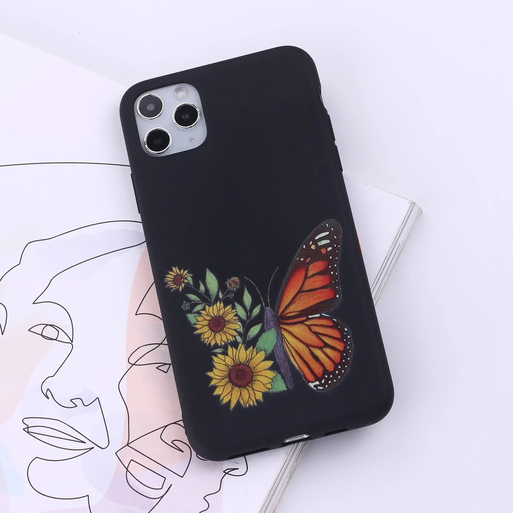 TPU mobile phone case for Apple iPhone in multi-colour options showing back cover design