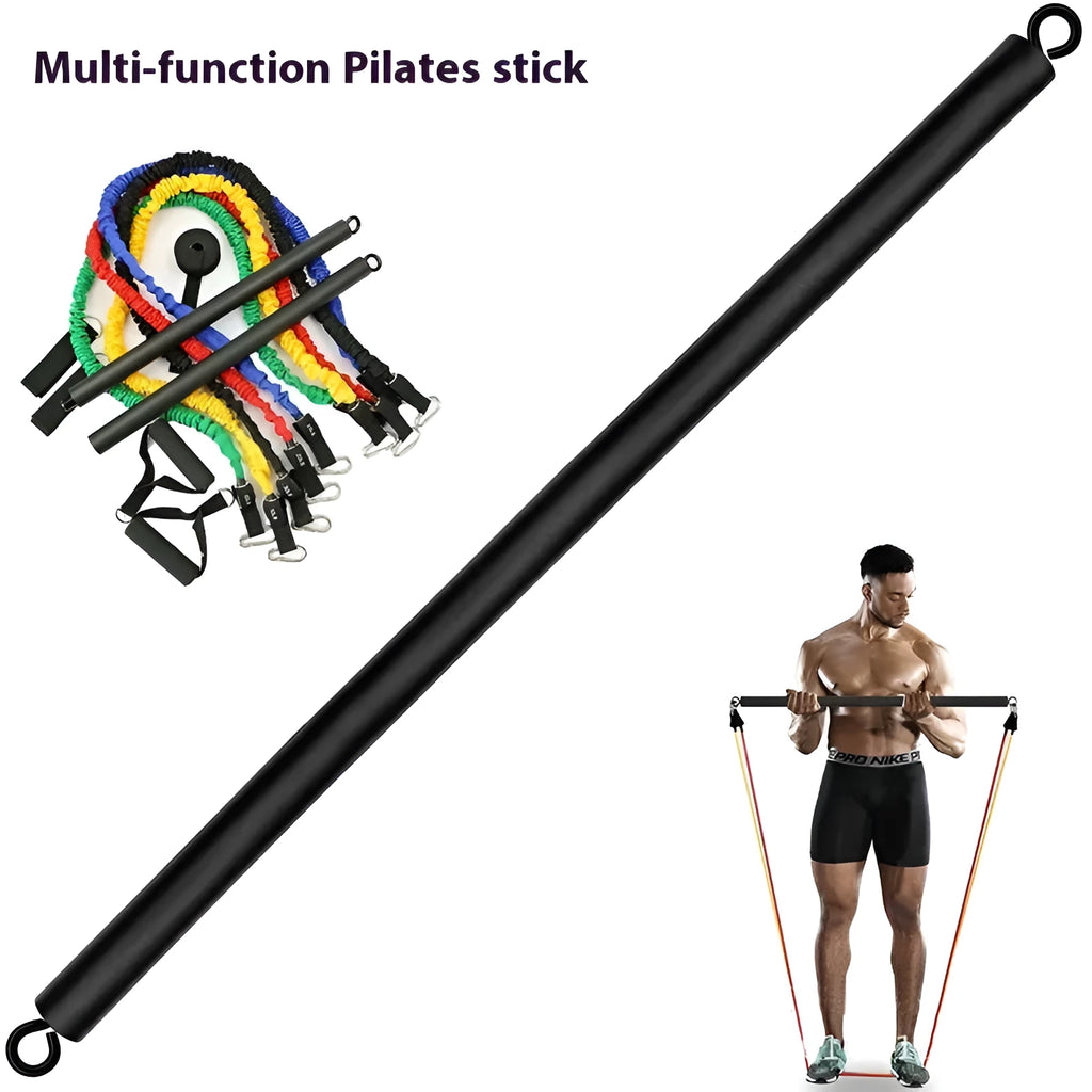 Push-and-pull rod fitness stick with two segment models for strength training and yoga equipment