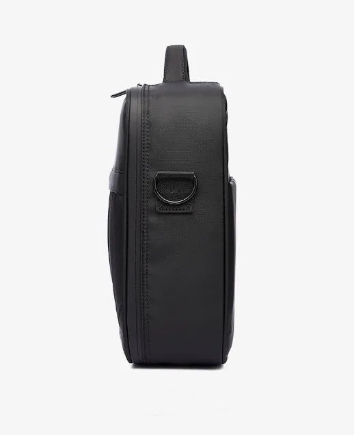 Black men's messenger shoulder bag made from Oxford fabric showing its size.