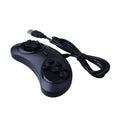 Black Sega USB game controller for PC with directional pad and action buttons