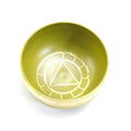 Handmade colourful Himalayan singing bowl meditation instrument measuring 7.8 cm in diameter