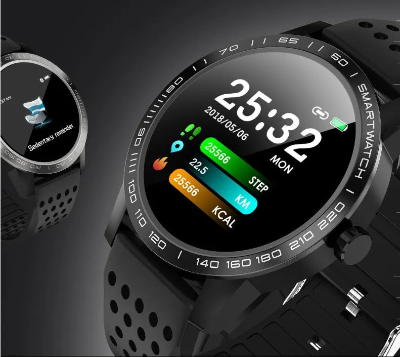 T2 smart bracelet with colour screen showing heart rate and step count display