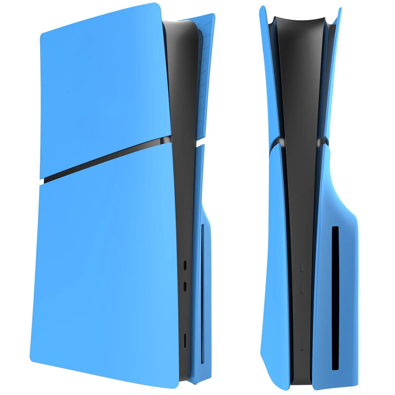 PS5 Slim replacement shell in ABS plastic showing colour options and dimensions