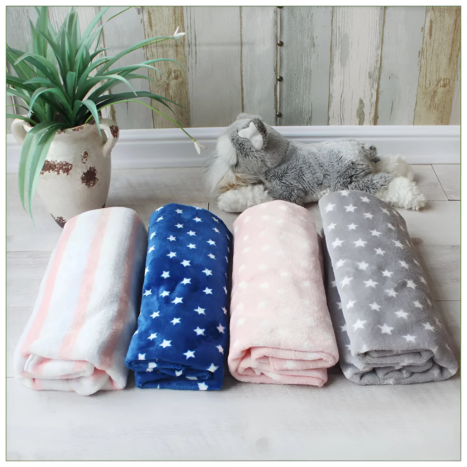Soft pet blanket quilt for dogs and cats in blue colour S size 70x50cm