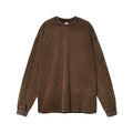 Men's vintage loose fit cotton pullover jumper in batik wash colours