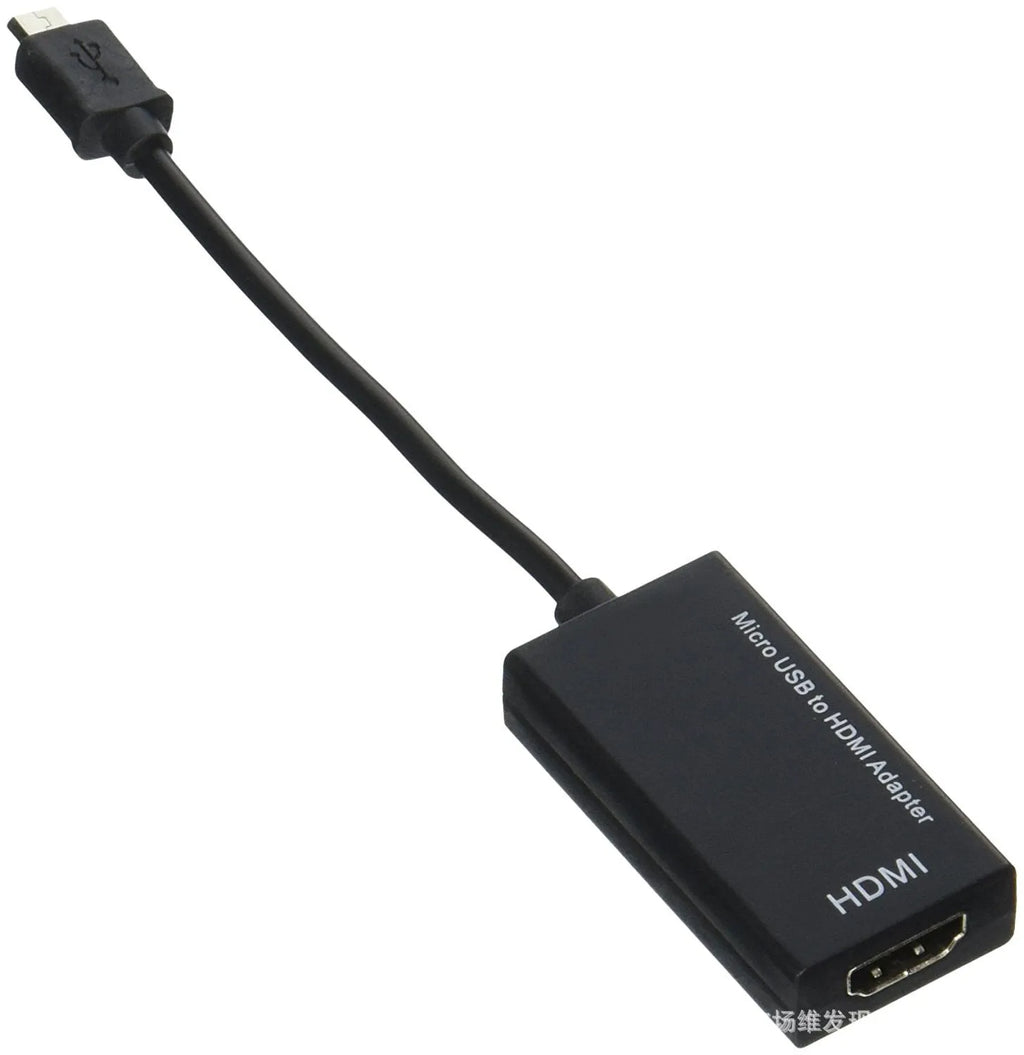 Black HD to HDMI adapter cable for connecting mobile phones to television displays