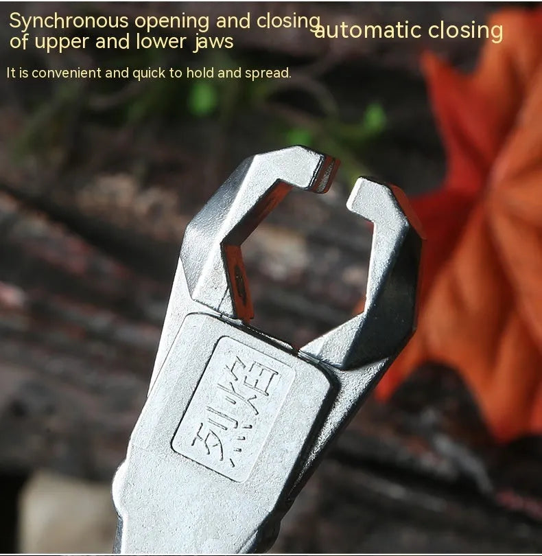 Zinc alloy archery release aid showing two-axis harpoon clip mechanism.