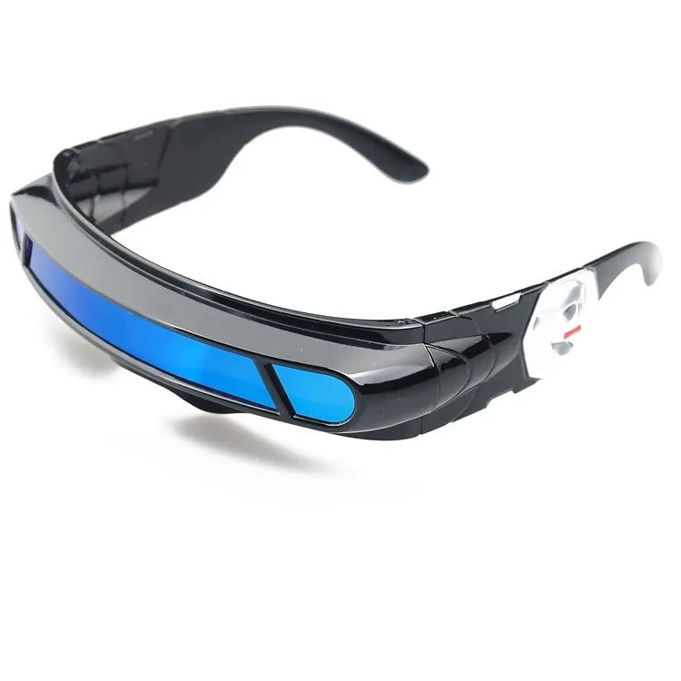 Black sports sunglasses with polarised lenses in grey, red mercury, and blue mercury colour options