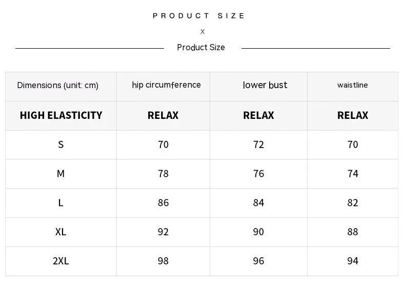Black women's nylon bikini swimsuit set with sleeveless design on size chart