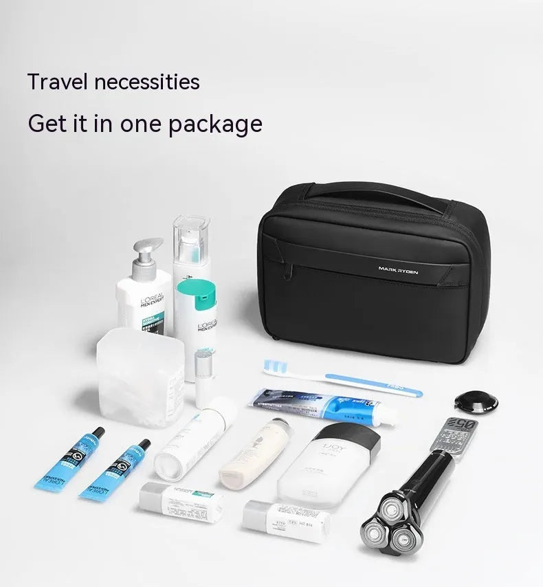 Oxford cloth toiletries storage bag with wet-dry separation compartments and multi-layer interior organisation