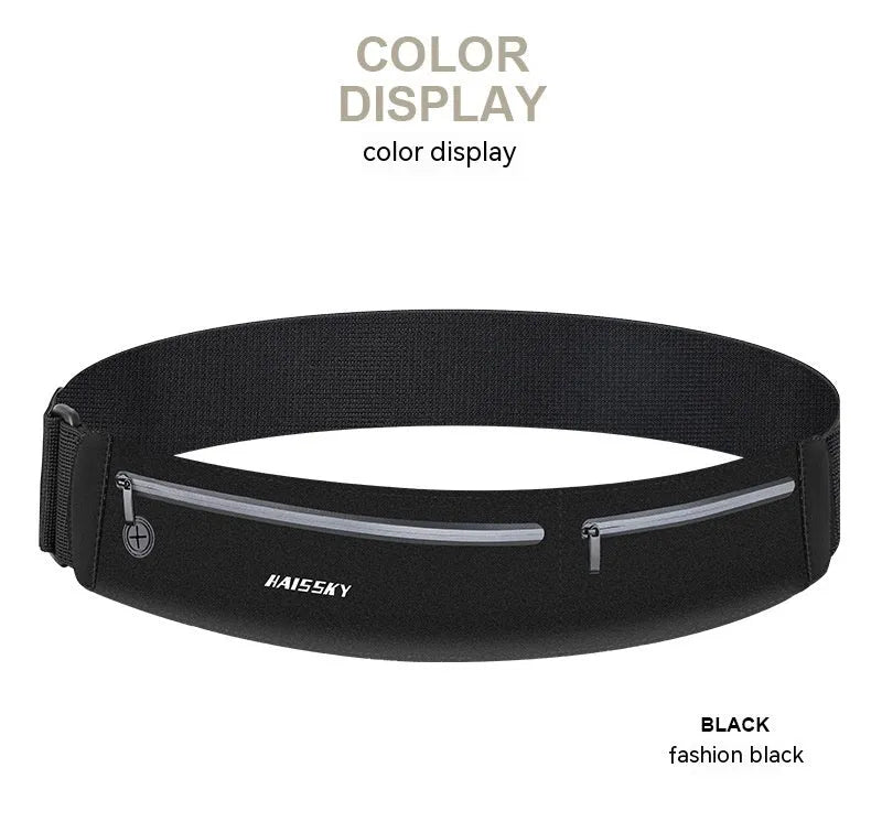 Waterproof 8-inch waist bag for outdoor sports in camouflage crocodile colour with chinlon Lycra construction