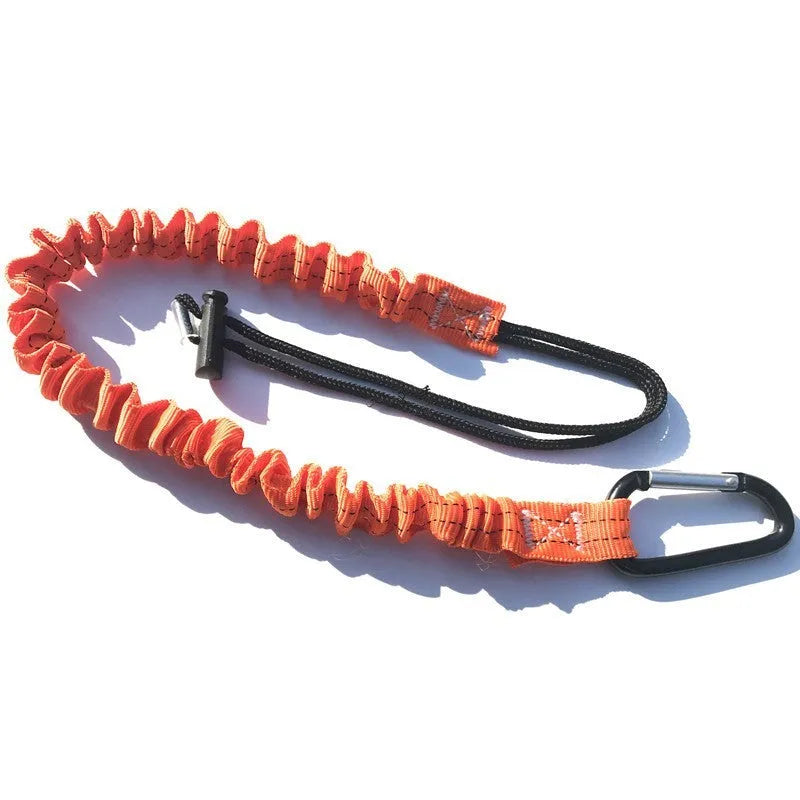 Orange fishing rod anti-separation safety rope with 90cm length