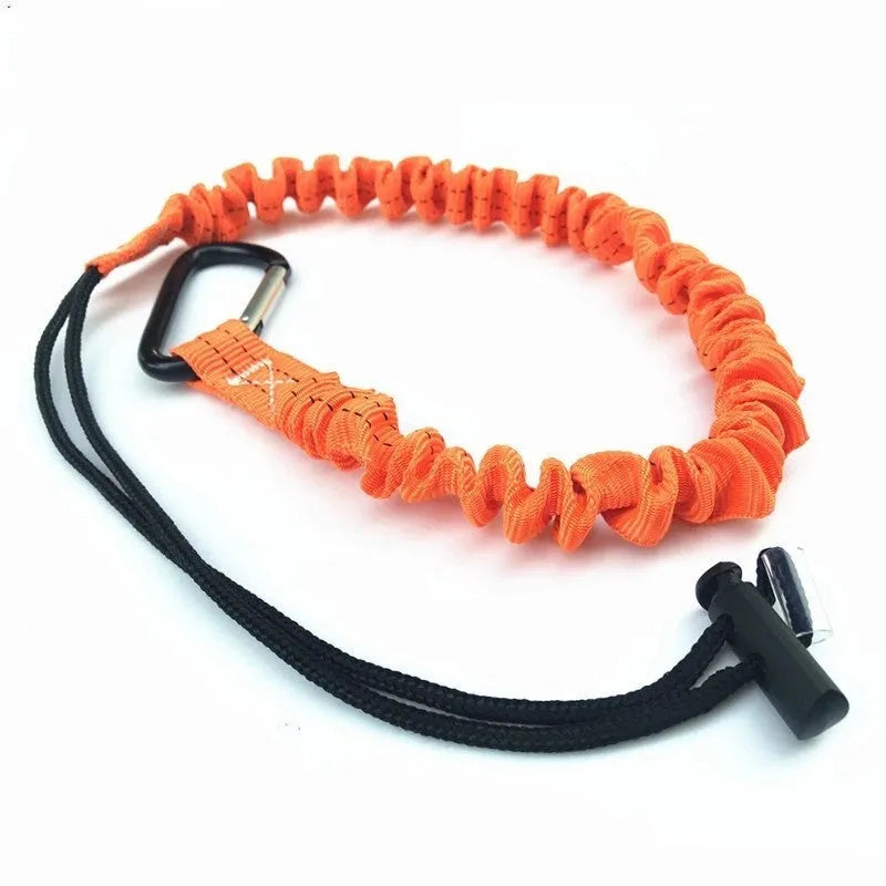 Orange fishing rod anti-separation safety rope with 90cm length