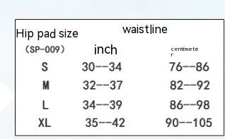 Black cycling trousers with integrated protective hip padding, shown in size L.